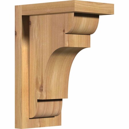 Ekena Millwork New Brighton Smooth Corbel w/Backplate, Western Red Cedar, 5 1/2"W x 8"D x 12"H COR06X08X12NEB01SWR